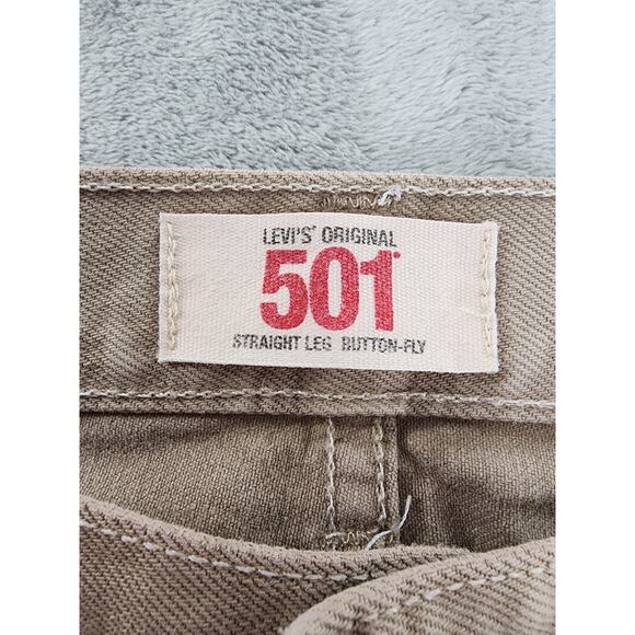 Vintage Levi's 501 XX Button Fly Denim Jeans Size W36 L30 Tan Straight Cotton - Picture 8 of 15